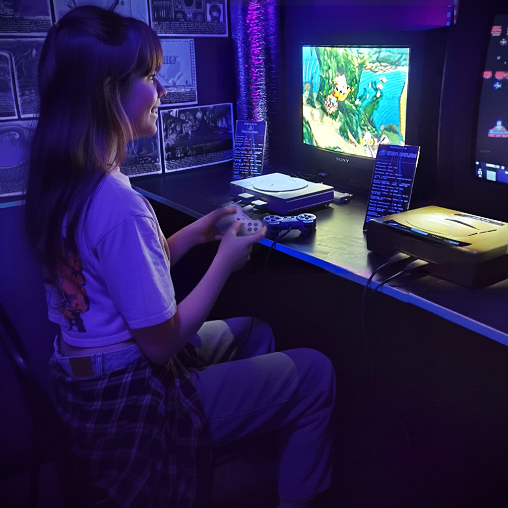 Muzeum gamingu, Retro, Sega Saturn, Sony, Play Station, Sony Play Station, PS ONE, Crash Bandicoot